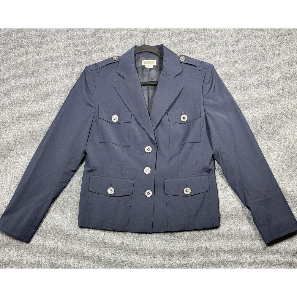 Michael Michael Kors Jacket Navy Blazer 12 Wool Blend